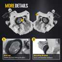 KUSATEC 19B2575 19B2574 Rear Disc Brake Caliper with Bracket fit for Audi TT Quattro 2000-2006, Volkswagen Jetta 2000-2005 2007-2009; Both Left and Right side