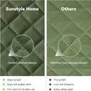 SunStyle Home Quilts Queen Size Olive Green, Lightweight Comforter Bedspreads, Full Queen Size Quilt Bedding Set, Durable Quilted Stitching Coverlet with 2 Pillow Shams Diamond All Seasons 3pcs