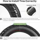 Heavy Duty 12.5x2.25 Tire Tubes 12-1/2 x2-1/4 Tire and Inner Tube Set with Angled Valve Stem Compatible with 12.5 inch Tire of Electric Scooters, 2 Sets