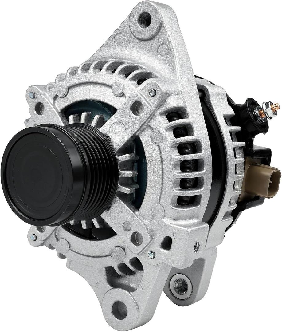 11385N Alternator Replacement for 1.8L L4 Toyota Corolla 2009-2011, Matrix 09-10, Pontiac Vibe 09-10, 08-14 scion xD, 6-Groove Clutch Pulley, 100 Amp 12V11385, 12897, 270600T040, 0986CR6103, AL3370X