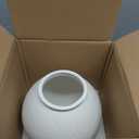 Minimalist White Ceramic Farmhouse Vase, Rustic Design for Home and Living Room Decor, Table, Bathroom, Holiday & Weddings (Ball-White)