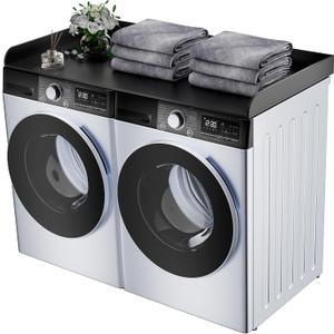 FlyGeneral Washer and Dryer Countertop, 27.5" x 54" Black Quick-Install Washer and Dryer Countertop for Organizing The Laundry Room.