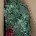 GUOOU Set of 2 Pathway Christmas Tree Urn Filler, Lighted Artificial Mini Xmas Trees with Lights, Outdoor Christmas Decorations for Porch, Driveway, Yard (9 Pine Cones)