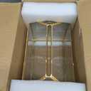 Glass Card Box with Slot, 10.2 inch Large Gold Clear Card Box for Wedding Receptions, Decorative Storage Box with Lock for Baby Shower, Birthday Party, Bridal Shower