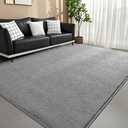 6x9 Feet Grey Area Rugs for Bedroom, Indoor Washable Memory Foam Rug for Living Room, Modern Aesthetic Minimalist Non-Slip Carpets for Kids Boys Girls Adults Dorm Home Decor
