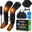 Lunix LX10 Full Leg Massager for Circulation, Compression Boots for Circulation, Leg Recovery Compression System, Pain Relief for Legs and Feet, Black