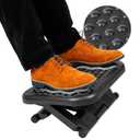 Mind Reader Foot Rest, Under Desk at Work, Ergonomic, Height Adjustable, Office, Plastic, 18" L x 13.5" W x 6.5" H, Black