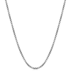 Sterling Silver Italian  1.2 mm Diamond Cut Box Chain Necklace , 36" Pack Of 3