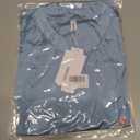 VIMPUNEC Women's Dressy Satin Blouses Fall Long Sleeve Work Shirts Business Casual V Neck Tops (Blue, M)