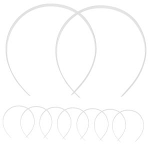 Beaupretty Diy Hair Headwear 12pcs Plain Plastic Headbands Headwear Bulk White Headband Set