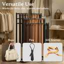 Retail Belt Display Stand,Floor Mounted Belt Hanger, Metal Men Belt Organizer, Commercial Tie Scarf Display Stand for Clothing Retail and Home (Black)
