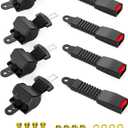 Golf Cart Seat Belts for EZGO Club Car Yamaha, 4Pcs Universal Retractable Seat Belt Kit, Upgrades Seatbelts 4 Passenger TXT RXV DS Precedent Most Golf Carts Front & Rear Seat Without Bracket