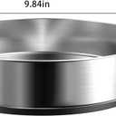 VAEHOLD Pantry Cabinet Lazy Susan Stainless Steel Black Spice Rack Turntable - Decorative Trays Storage Containers Organizer for Kitchen Cabinet, Snacks, Bathroom (10 inches)