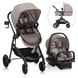 Evenflo Pivot Modular Travel System with LiteMax Infant Car Seat (Desert Tan)