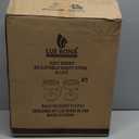 LUE BONA Adjustable Vanity Stool, 360 Swivel Chair for Makeup Room, White Faux Leather Stool for Bathroom & Living Room