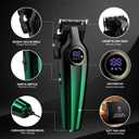 BILLAR Professional Hair Clipper for Men Hair Cutting Kit Men's Beard Trimmer Hair Trimmer Shaver Cordless Barber Clippers and TrimmersGreen