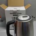 Electric Kettle,Temperature Adjustment, Stainless Steel Filter and Kettle,1.7L Tea Kettle & Hot Water Boiler For Coffee & Tea, Automatic Shut Off, 1500W, Silver