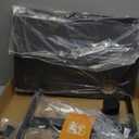 Mobile Standing Desk, Rolling Laptop Cart Adjustable Height with Cup Holder, 28 inch Portable Table with 4 Lockable Wheels, Black Computer Workstation with Hook and Slots for Home Office