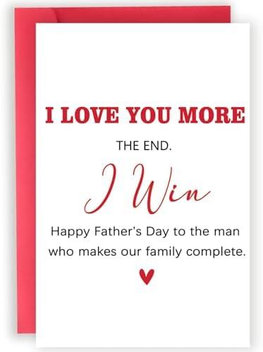 Pack of 14 Abeletree Sweet Fathers Day Cards Gifts for Husband, Romantic Father's Day Gifts from Wife, Happy Father's Day to The Man Who Makes Our Family Complete