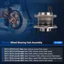 Autoround Pair 512499 Rear Wheel Bearing and Hub Assembly Compatible with Ford Escape 2013-2019/ C-Max 2013-2018, Lincoln MKC 2015-2019 5-Lugs w/ABS
