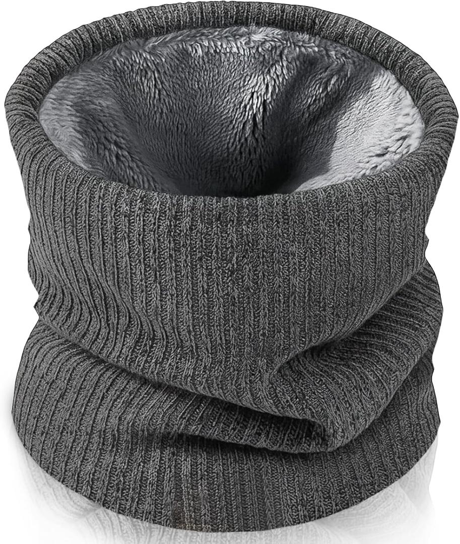 Winter Neck Warmer for Men & Women, Fleece Neck Gaiter Face Scarf, Hunting essentials Nose Warmer, Outdoor Gear Mask (Grey)