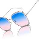 DUCO Oversized Fashion Sunglasses for Women Colorful UV Protection Lens Trendy Retro Designer Sunglasses DC1226