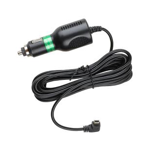 Dash Cam Charger Cable, GPS Navigator Charger, Mini USB Right Port, 12V Car & 24V Truck Power Adapter, Black, 3.5M