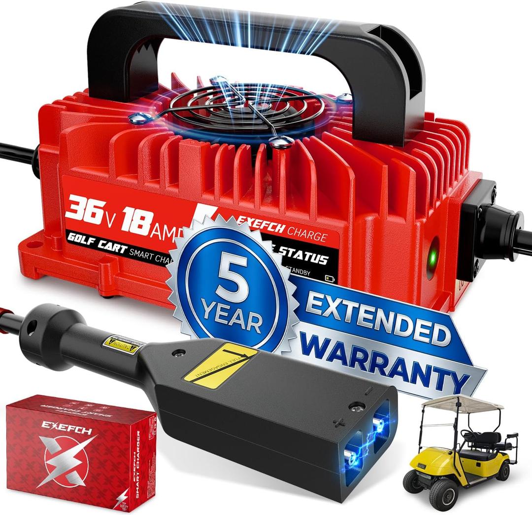 36 Volt 18 Amp Golf Cart Charger with 2-Pin D Style Plug for EZGO TXT Charger Only for Lead Acid Battery