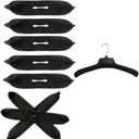 36 Pack Foam Pad Hanger Covers for 17 inch Hanger,No Slip Foam Protection Black Strips for Clothing,Sweaters Shirt Dress Pants