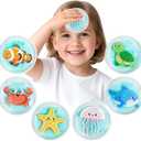 Hilph Kids Ice Packs for Boo Boos, 6 Pcs Small Gel Ice Packs for Injuries Reusable for Kids Baby Toddlers with Ocean Theme, Mini Hot Cold Compress Recovery Gifts for Body Pain Relief, Bumps, Bruises