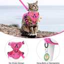 Cat Harness and Leash for Walking Soft Cat Harness Escape Proof, Adjustable Kitten Harness Cat Leash Reflective Strips Jacket, Breathable Cat Vest Harness Set for Kitten Easy to Wear Outdoor Walking (X-Large, Brown)