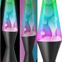 LAVA The Original Lamp - 14.5" Gunmetal Grey - Classic Liquid Motion Lamp - Tri-Colored Green/Blue/Purple 