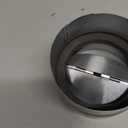 4 Inch Draft Blocker Backdraft Damper Duct Draft Stopper One-Way Airflow Ducting Insert Backflow Preventer Inline Fan Vent Deflector (Silver)