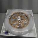 22" Orison 360 Oscillating Ceiling Fan with Light, 18 Rotating Low Profile Flush Mount, Smart RGB Backlight &Dimmable LED, Alexa &Google Compatible,APP/Remote Control, Modern Quiet for Bedroom, Wood