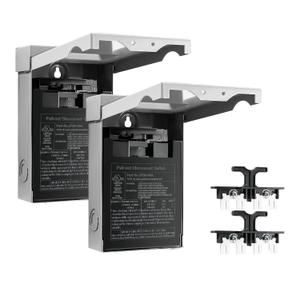 Pack of 2 30 Amp AC Disconnect Switch Outdoor 120/240VAC Pull Out Switch Waterproof Metal Box for Air Conditioning Fused (Fuse not Included)