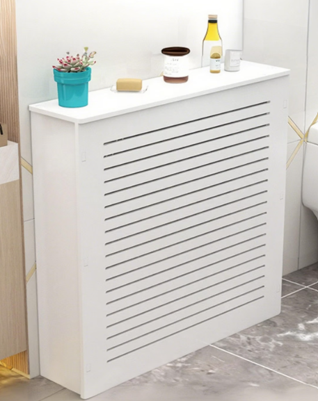 Modern Heater Cover, Steam Radiator Wall Heating Louvered Grill Cabinet, Living Room Bedroom Hallway Decorative Wooden Shelf Top for Hide Cluttered Pipes(40" Lx32 Hx8 D/100x80x20cm)