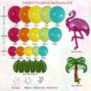 146Pcs Tropical Aloha Balloon Arch Garland Kit with Flamingo Palm Tree Bright Color Balloons for Hawaiian Luau Summer Party Baby Shower Birthday Decorations