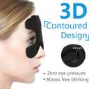 Sleep Mask 100% Light Blocking Eye Mask for Sleeping 3D Memory Foam Eye Covers with Adjustable Strap Night Blindfold for Men Women Black