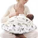 Momcozy Innovative Safety Guard Nursing Pillow for Breastfeeding- Wider Feeding Pillows for More Support for Mom & Baby- Easier Nursing & Hand Free- Fit for All, Removable Cotton Cover