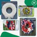 5-Pack 14 Inch Wire Wreath Frame Round Metal Wreath Form with Ring Design for DIY Crafts, Floral Projects, and Home Decor Dark Green Wire Frame for Christmas Holiday & Weddings
