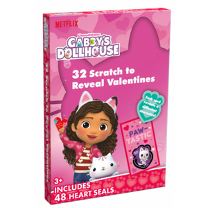 Netflix DreamWorks Gabby's Dollhouse Valentine's Scratch Heart Seals
Pack of 4
