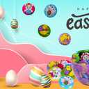 3 x Fruidles Easter Double Crisp Bunny Munny Milk Chocolate, Half-Pound Happy Easter Day Coins, Party Bag Fillers, Individually Wrapped Foils, Kosher Certified Dairy (EXP 10/10/27)