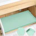 Waterproof Under Sink Mat 34" x 22", Silicone Cabinet Liner, Rubber Protector for Kitchen and Bathroom, Keeps Cabinets Clean, Dry, and Organized (Mint Green)