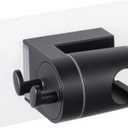 OFFO Shower Head Holder, Strong Adhesive Handheld Shower Head Holder with 2 Hanger Hooks, 60° Adjustable Waterproof Shower Head Holder Wall Mount for Bathroom, Matte Black