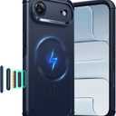 ESR for iPhone Air Case, 7X Military-Grade Drop Protection, Shock-Absorbing Rugged iPhone 17 Air Cover with Camera Control Button, MagSafe Accessories Compatible, Cyber Series, Navy Blue