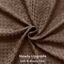 MIYE Pleated Waffle Weave Bed Skirt, Tailored Dust Ruffle 12 Inch Drop Easy Fit, Machine Washable (Brown, Queen - 12" Drop)