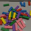 Wooden Blocks Stacking Games, 48PCS Tumbling Stacking Blocks Game for Kids and Families, Wood Colorful Balancing Blocks Montessori Toys for Kids with Storage Bag