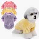 FabriCastle Dog Sweater, 3-Pack Dog Clothes & Coat, Pet Jacket for Small or Medium Dogs Boy or Girl, Soft and Warm Cat Sweaters Doggy Apparel Costumes Christmas (Lavender,Pink,Butter yellow, XX-Small)