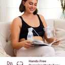Momcozy Pumping Bra Hands Free | Seamless Nursing Bras for Pumping | Breast Pump Bra with Fixed Padding, Wireless