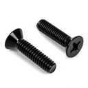 #10-24 x 3/4" Countersunk Flat Head Machine Screws, Full Thread, 304 Stainless Steel Black Finish, 50 PCS